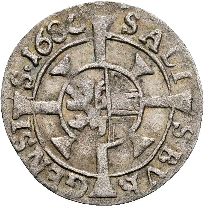 1 Kreuzer Max Gandolph 1668-1687 1680 Salzburg – Vorderseite