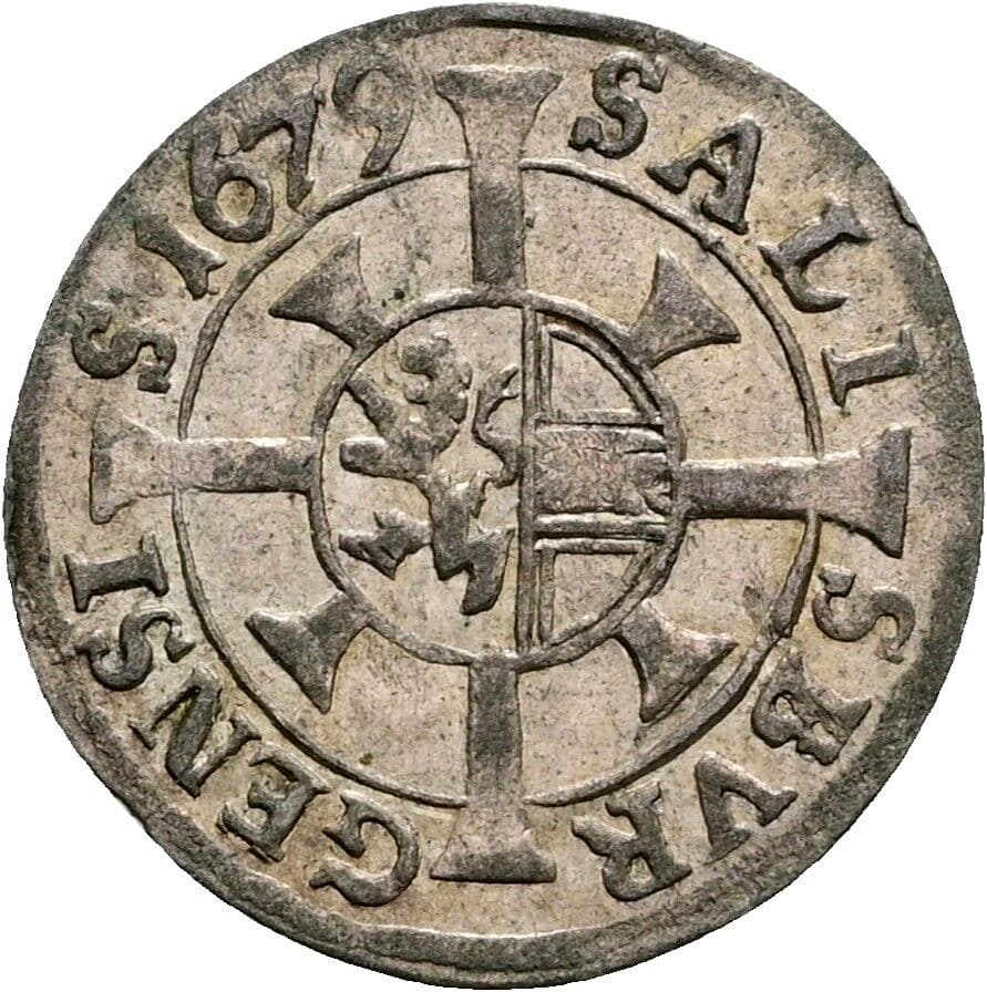 1 Kreuzer Max Gandolph 1668-1687 1679 Salzburg – Vorderseite