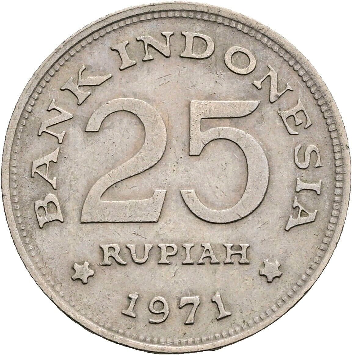 25 Rupiah 1971 – Vorderseite