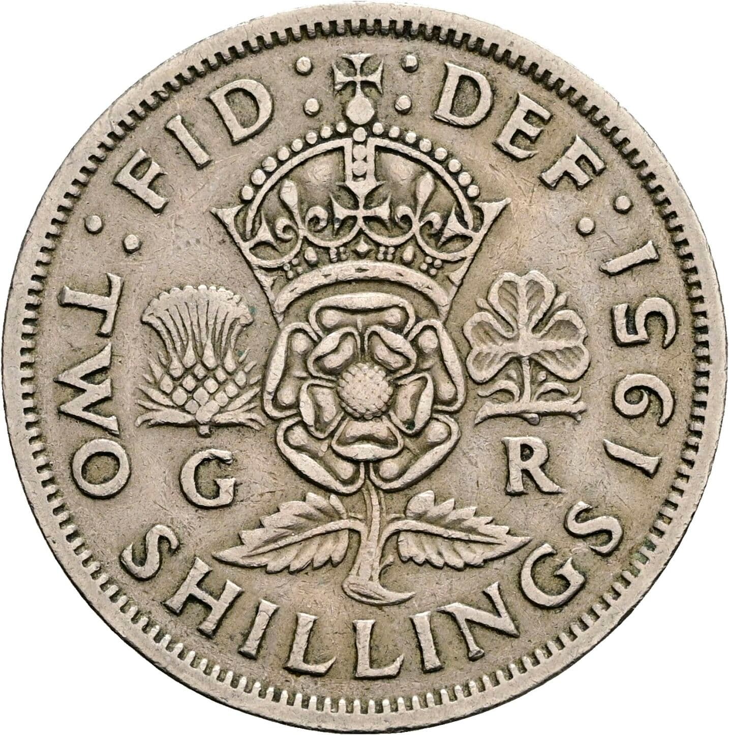2 Shillings George VI. 1936-1952 1951 – Rückseite