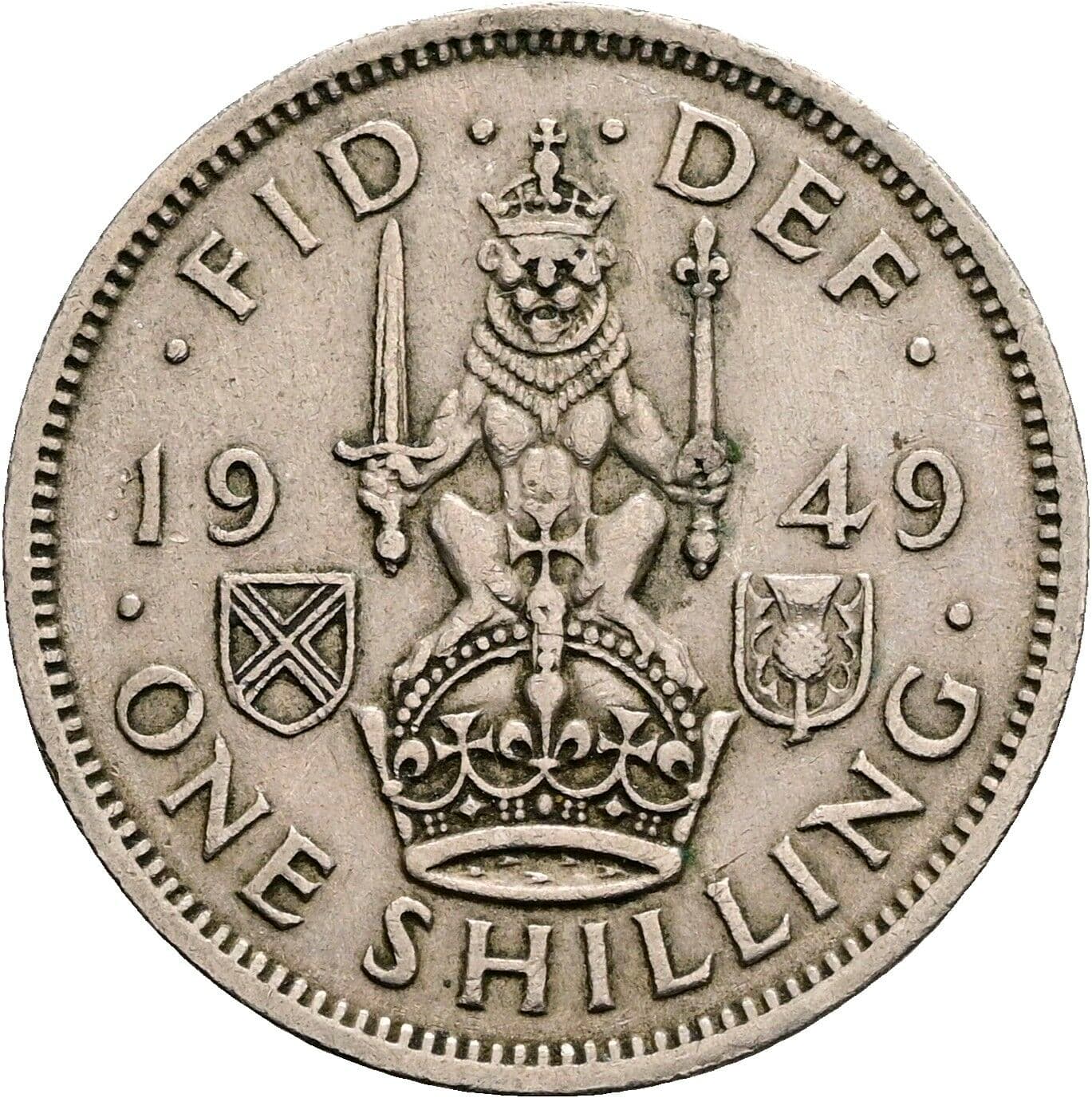 1 Shilling George VI. 1936-1952 1949 – Rückseite