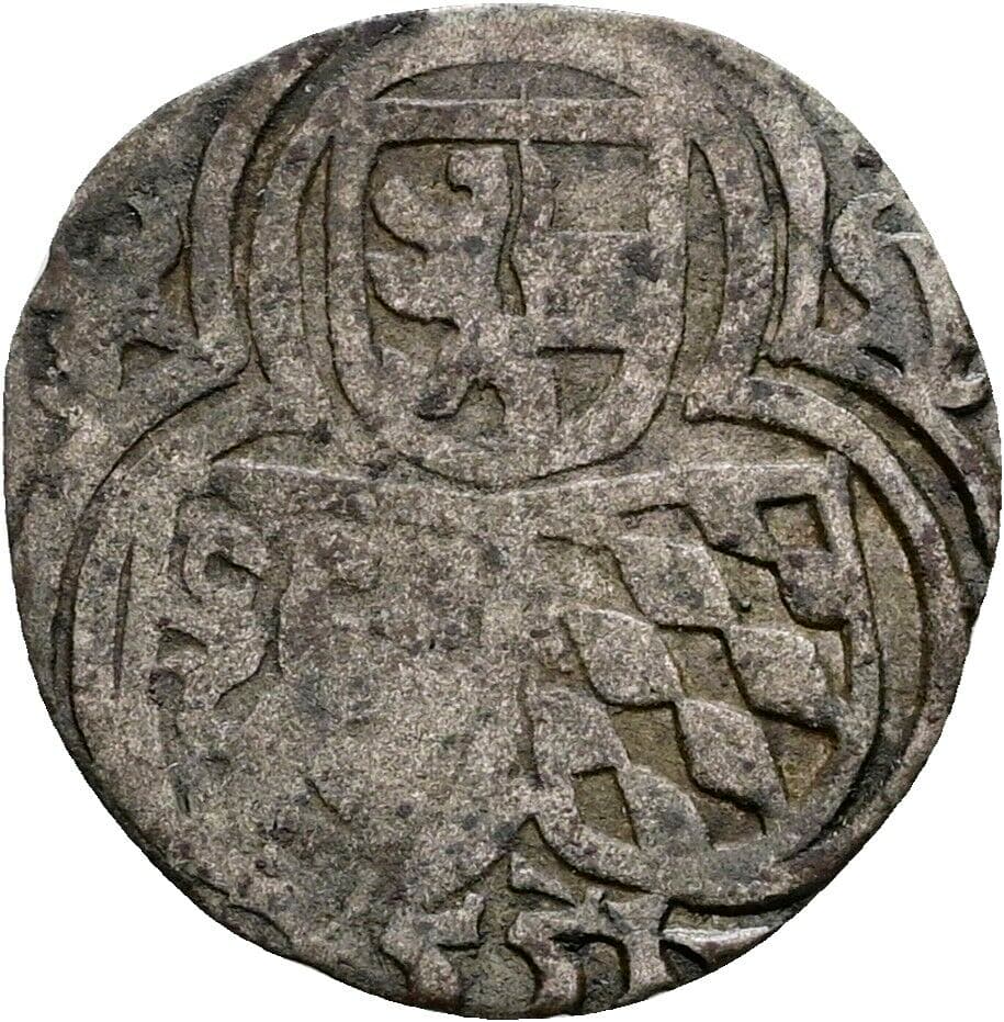 2 Pfennige Ernst von Bayern 1540-1554 1551 Salzburg – Vorderseite