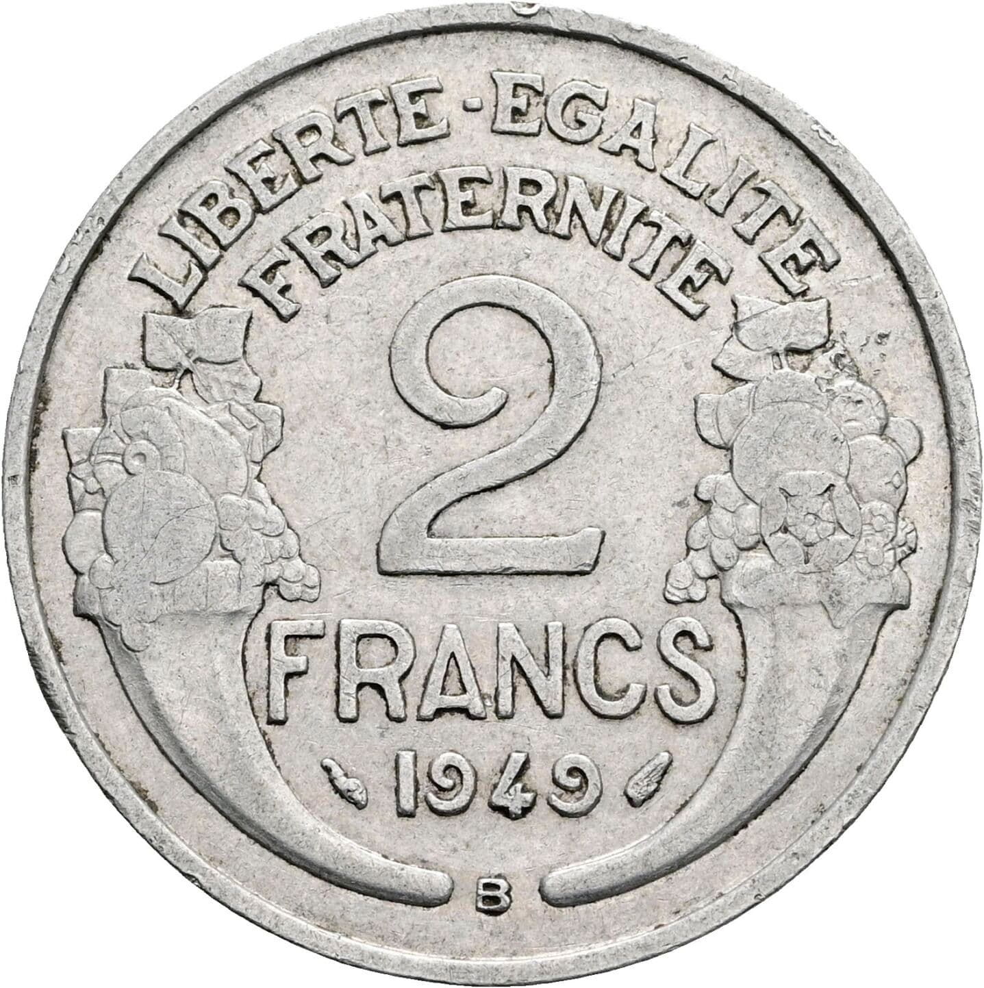 2 Francs 1949 B – Vorderseite