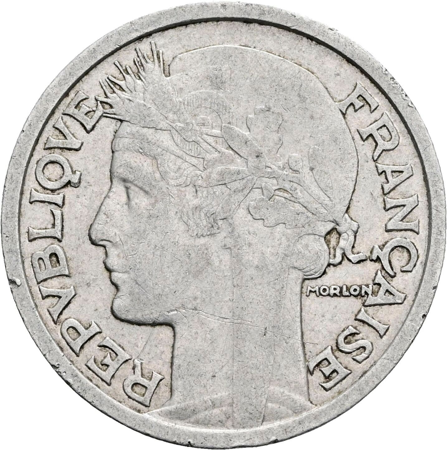 2 Francs 1949 B – Rückseite