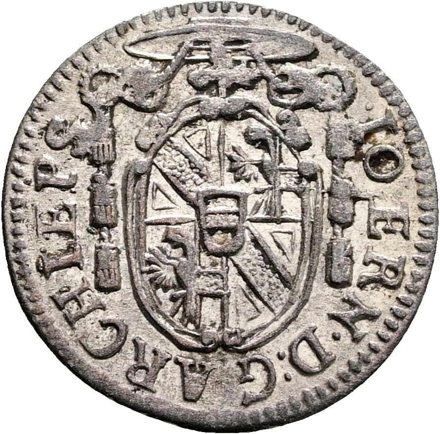 1 Kreuzer Johann Ernst Graf Thun-Hohenstein 1687-1709 1702 – Rückseite