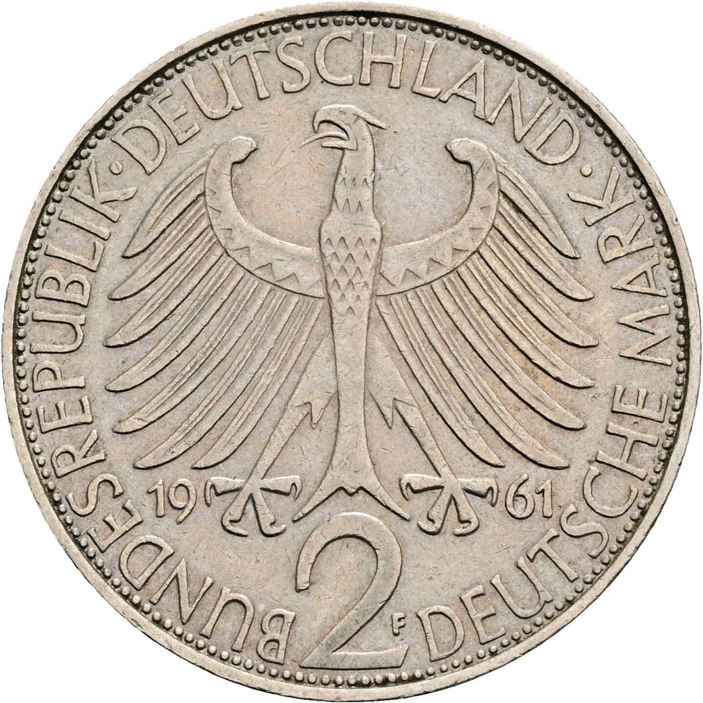 2 Mark 1961 F – Rückseite