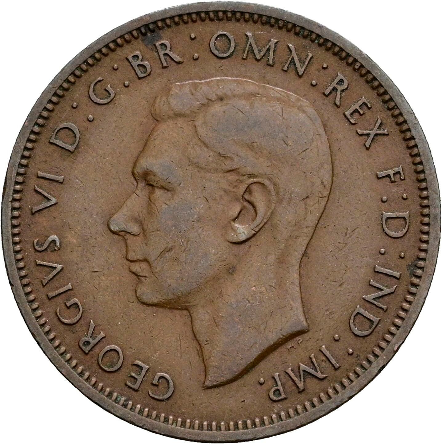 Half Penny Georg VI. (1936-1952) 1948 – Vorderseite
