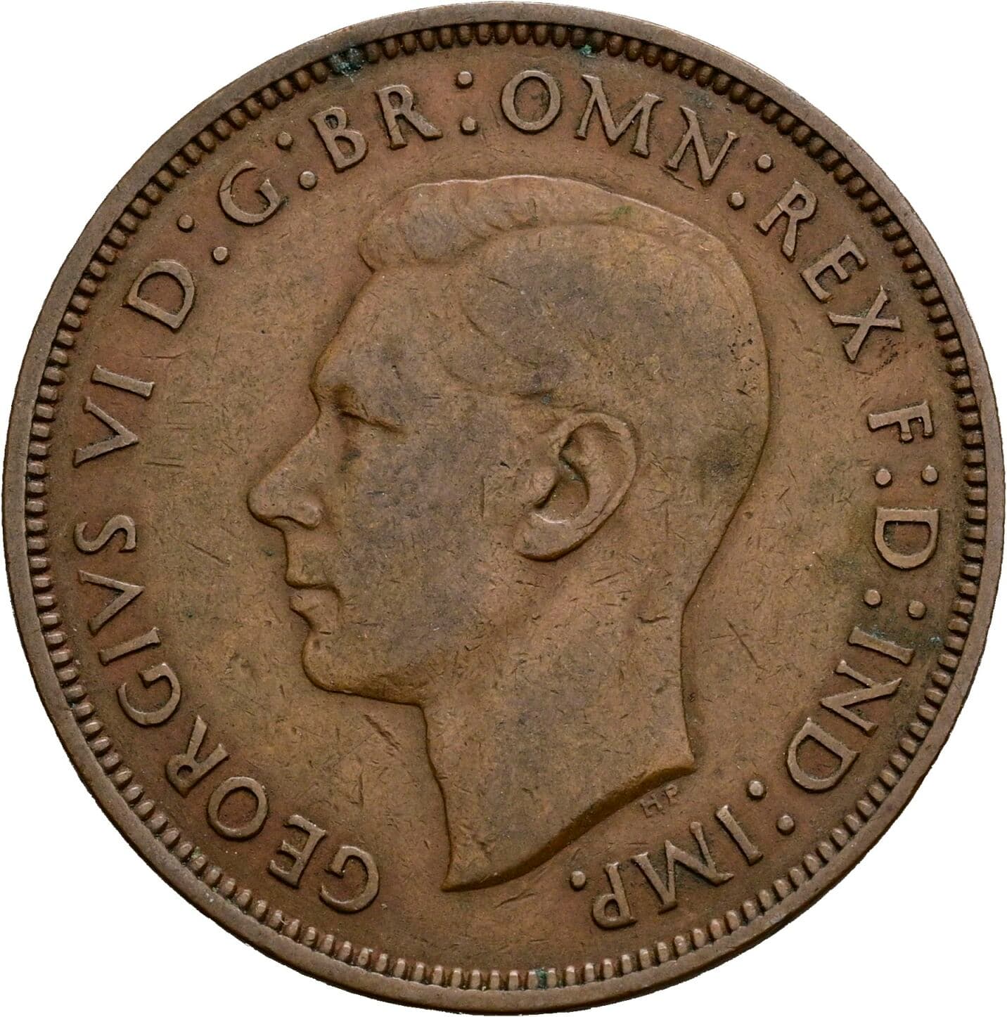 1 Penny George VI. 1936-1952 1948 – Vorderseite