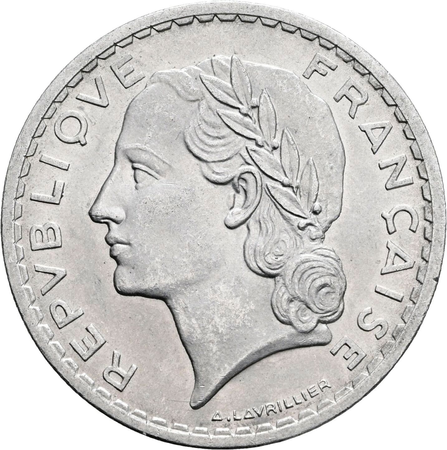 5 Francs 1947 B – Rückseite