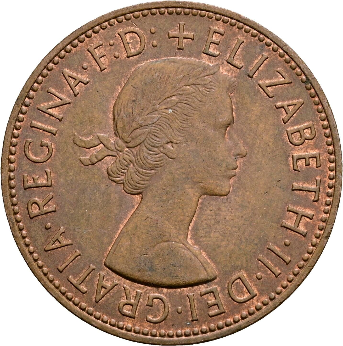 1 Penny Elisabeth II. 1952-2022 1967 – Vorderseite