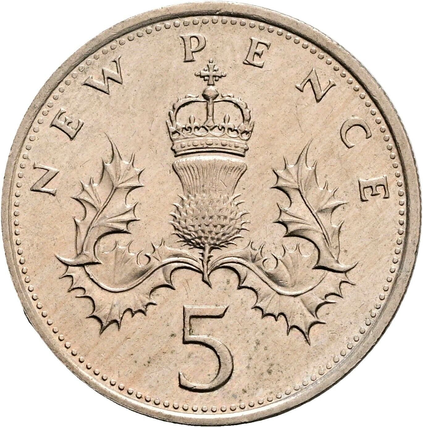 5 New Pence Elisabeth II. 1952-2022 1980 – Rückseite