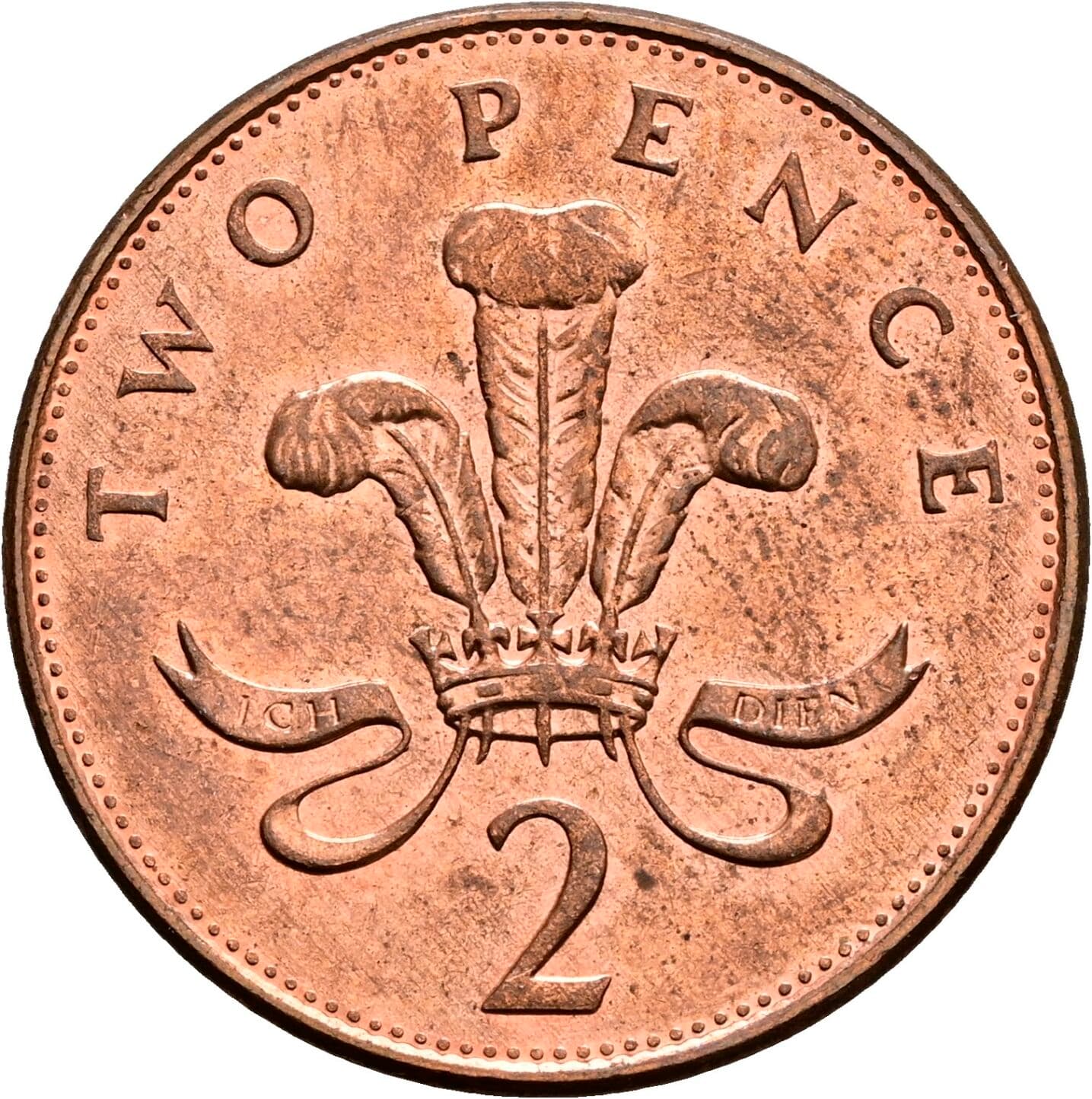 2 Pence Elisabeth II. 1952-2022 1992 – Rückseite