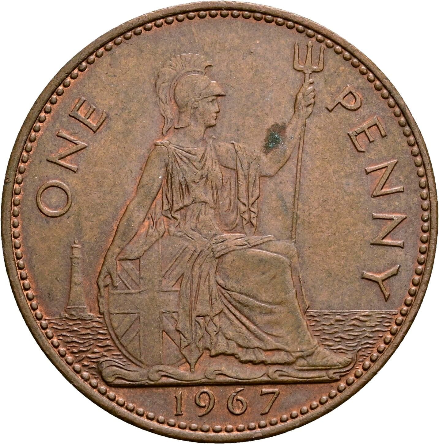 1 Penny Elisabeth II. 1952-2022 1967 – Rückseite