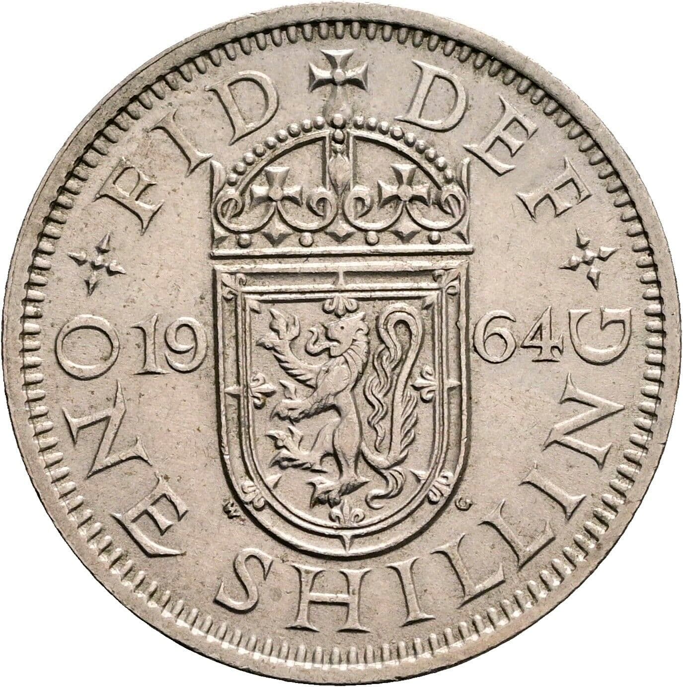1 Shilling Elisabeth II. 1952-2022 1964 – Rückseite