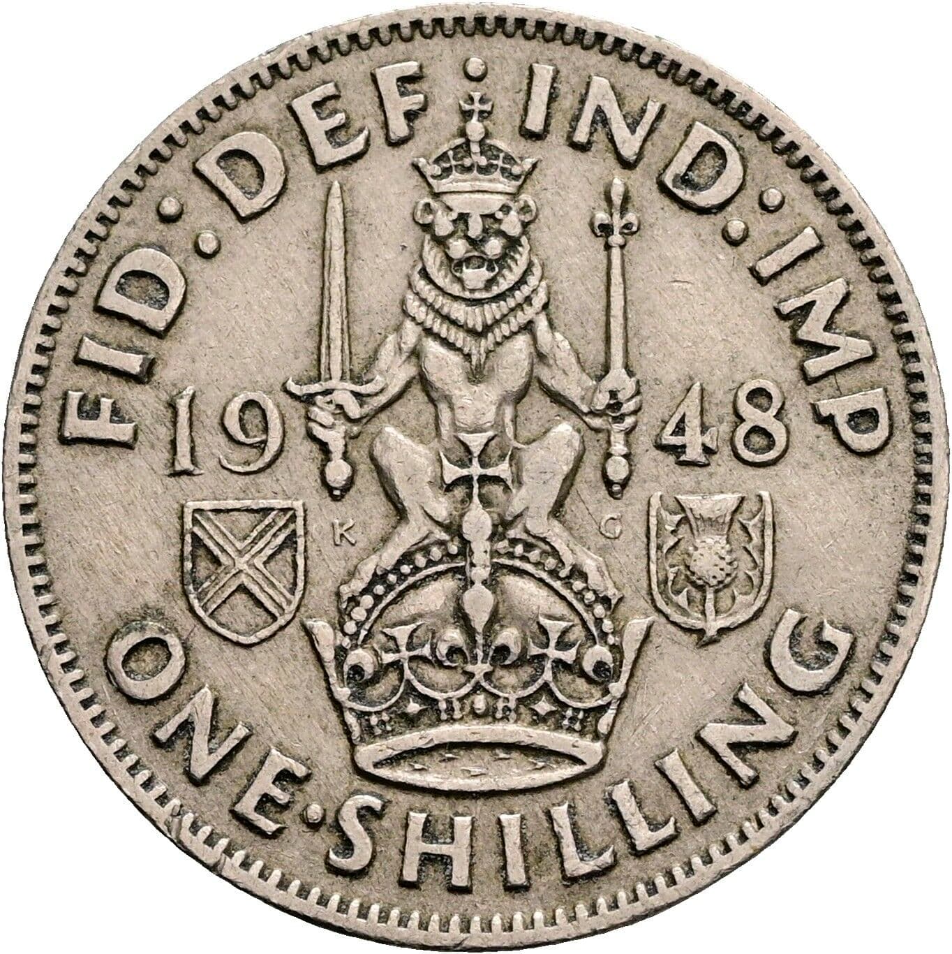 1 Shilling George VI. 1936-1952 1948 – Rückseite