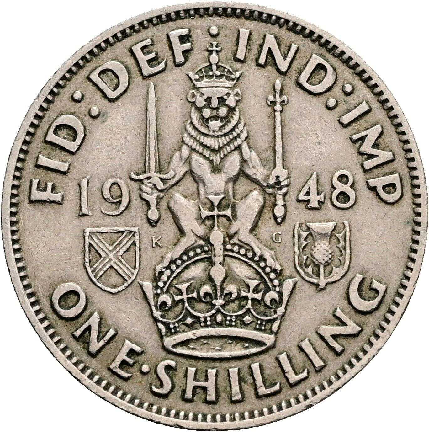 1 Shilling George VI. 1936-1952 1948 – Rückseite