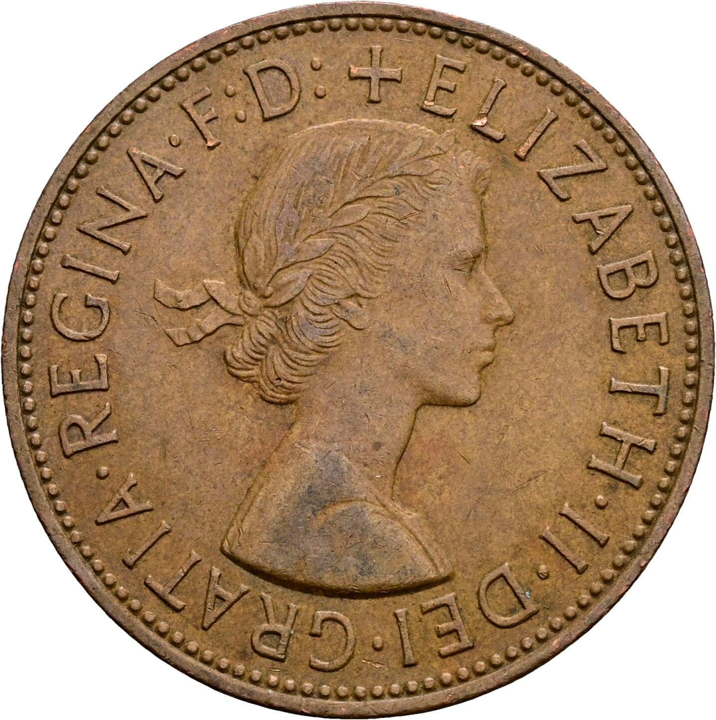 One Penny Elisabeth II. 1952-2022 1967 – Vorderseite