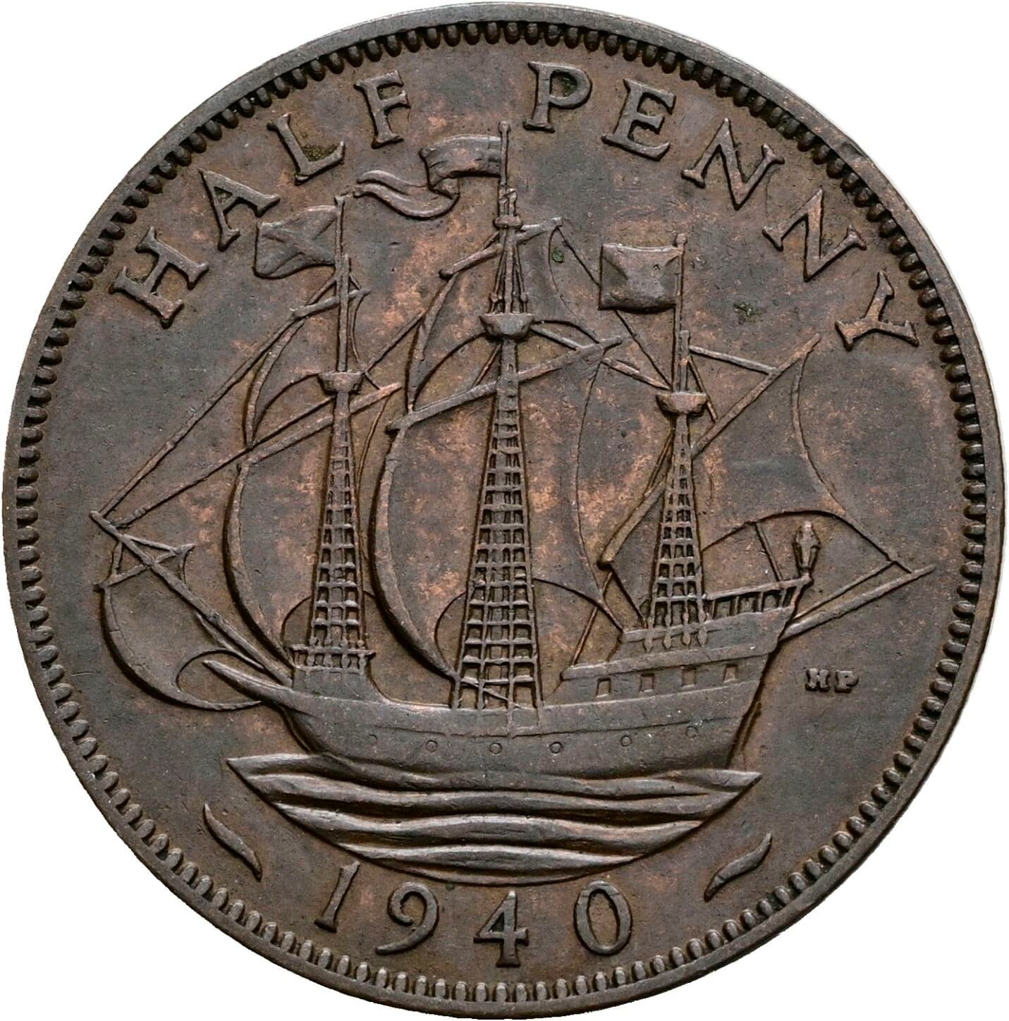 Half Penny Georg VI. (1936-1952) 1940 – Rückseite