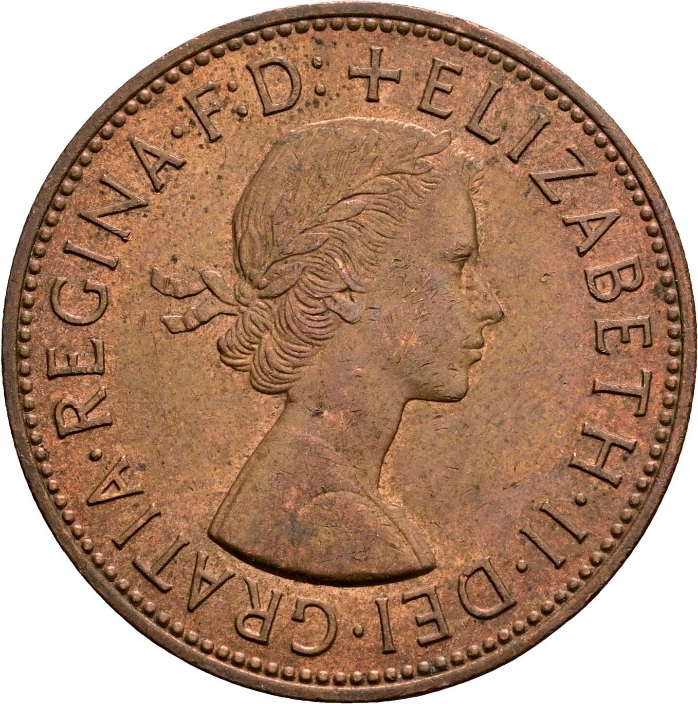 One Penny Elisabeth II. 1952-2022 1963 – Vorderseite