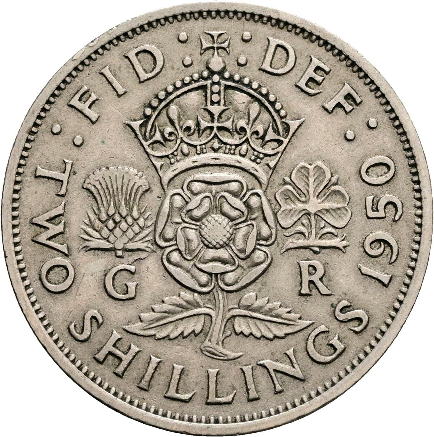 Two Shillings Georg VI. (1936-1952) 1950 – Rückseite