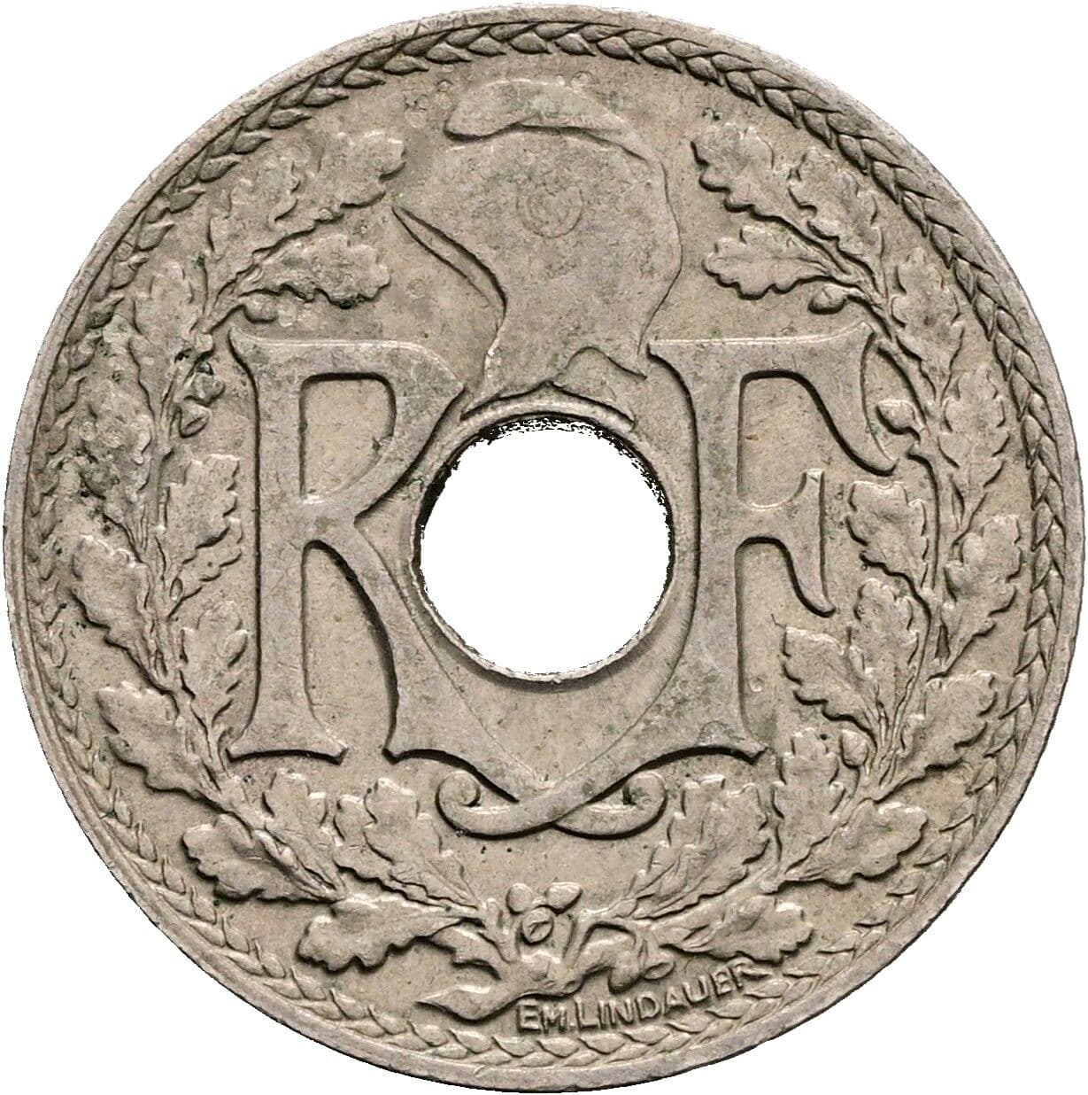 10 Centimes 1938 – Rückseite