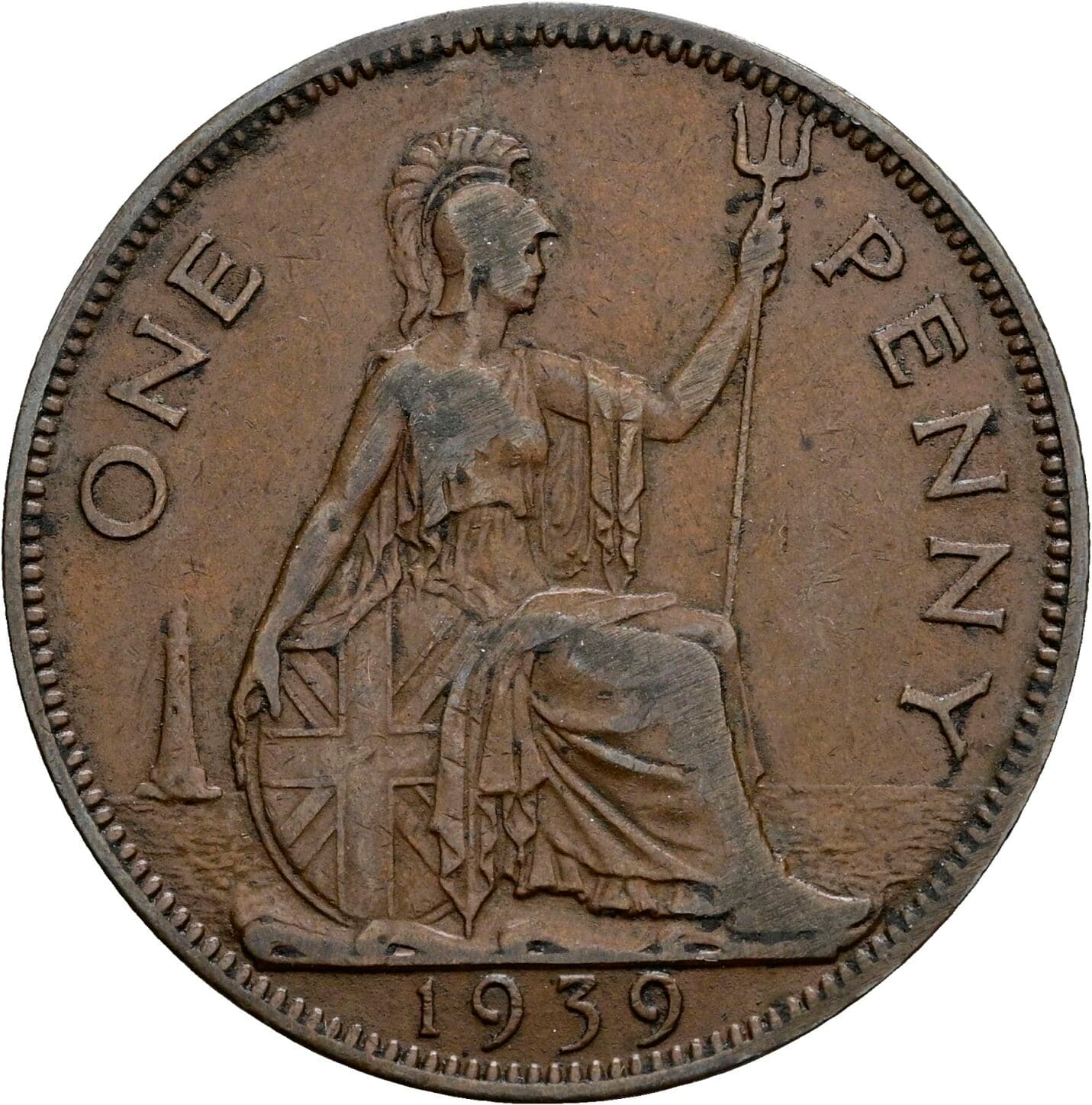 One Penny Georg VI. (1936-1952) 1939 – Rückseite