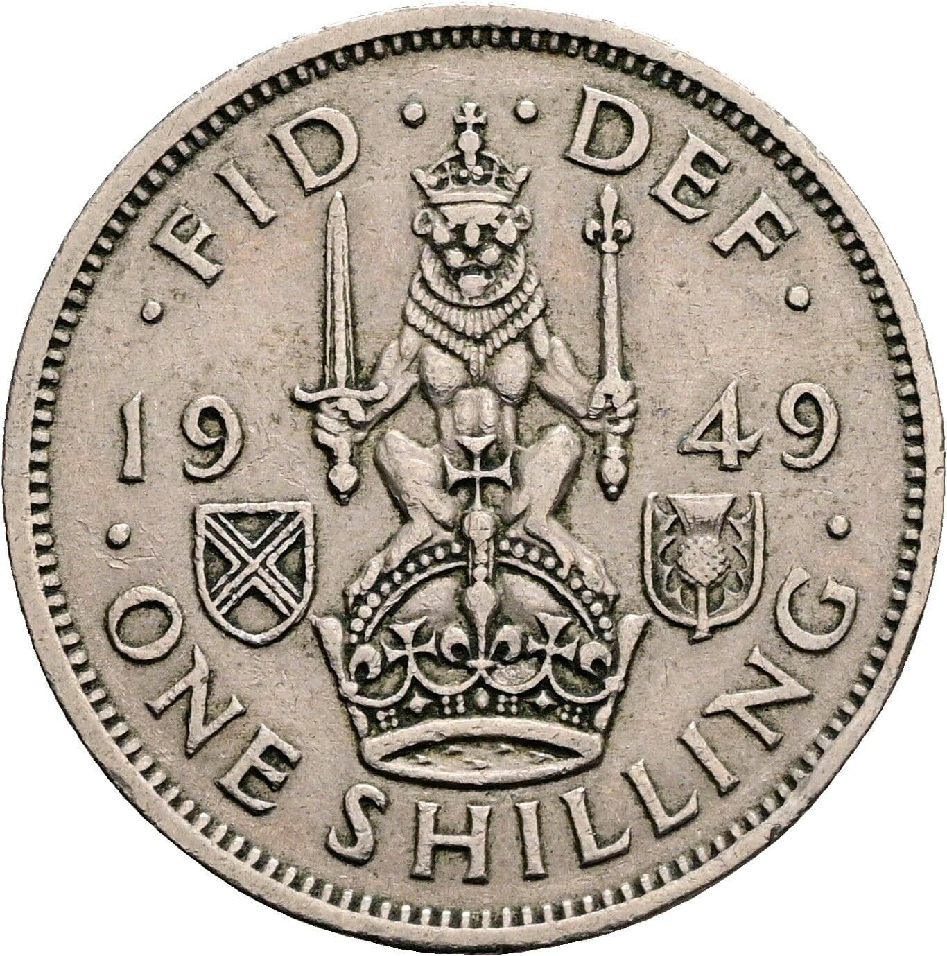 One Shilling Georg VI. (1936-1952) 1949 – Rückseite