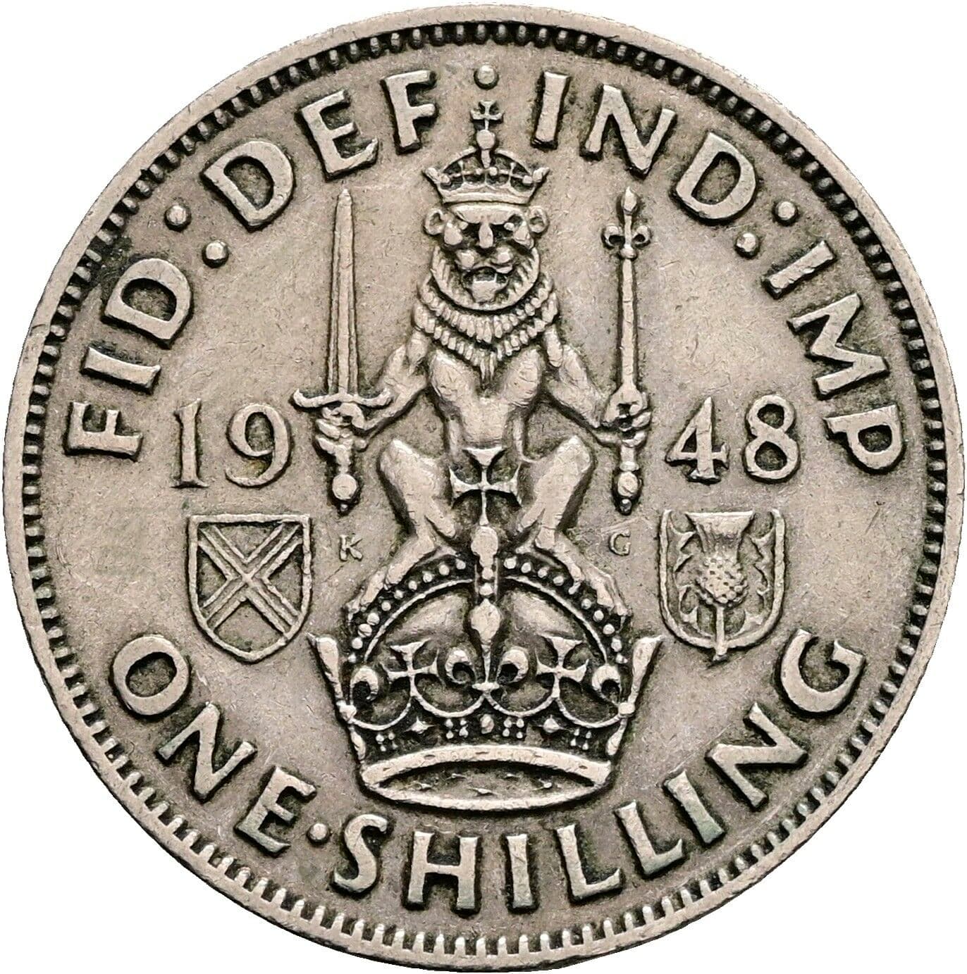One Shilling Georg VI. (1936-1952) 1948 – Rückseite