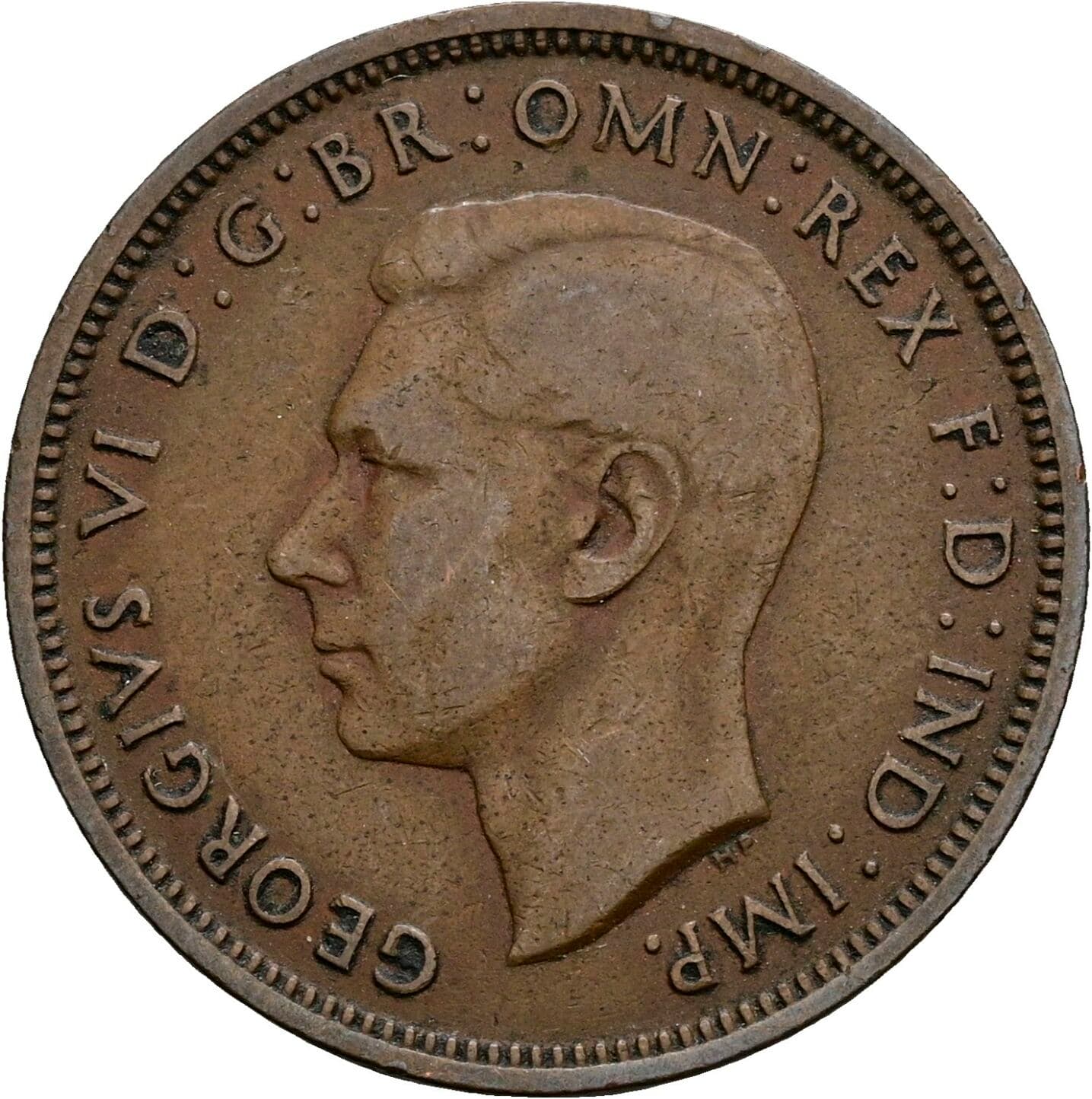 Half Penny Georg VI. (1936-1952) 1938 – Vorderseite