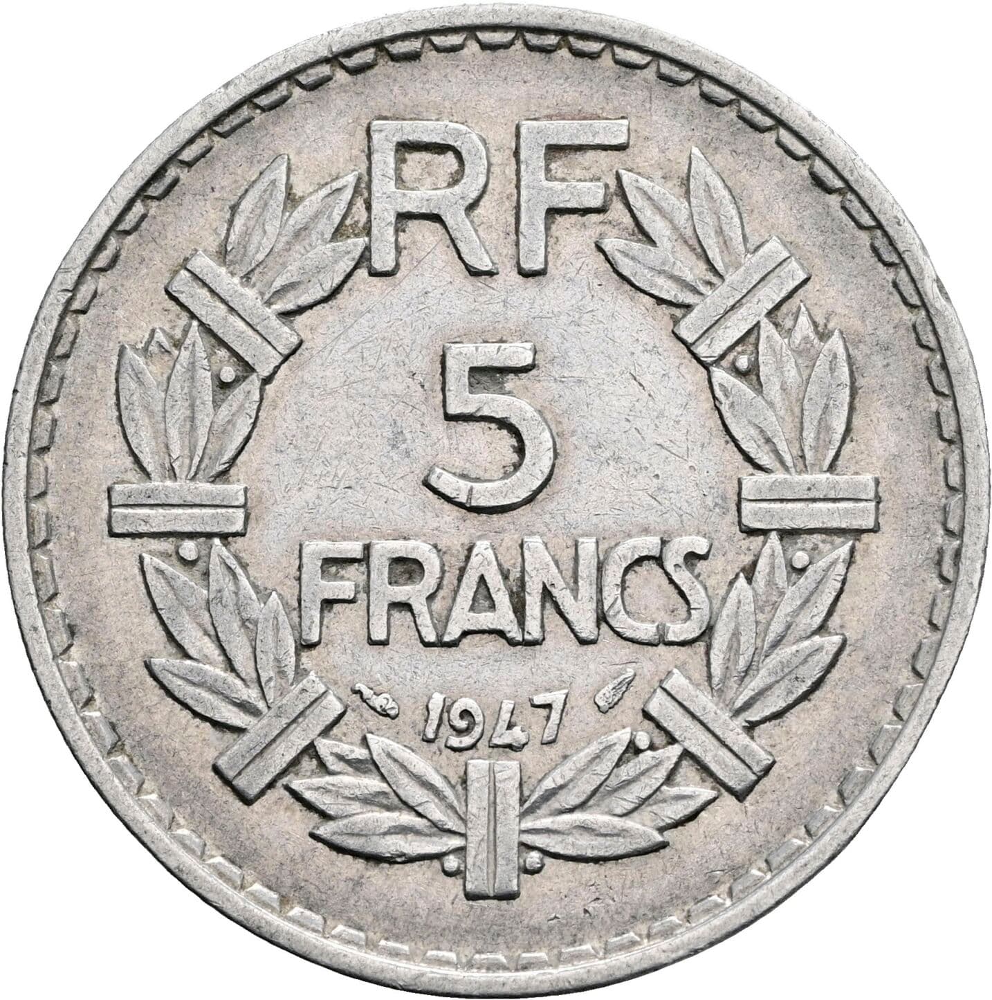 5 Francs 1947 – Vorderseite