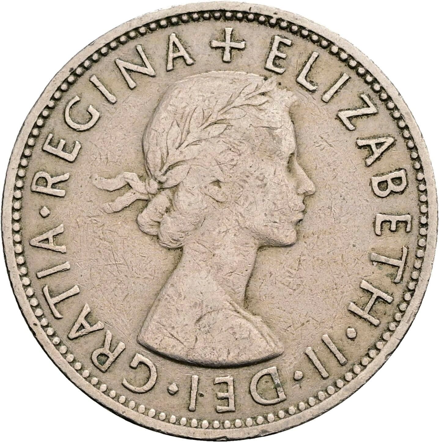2 Shillings Elisabeth II. 1952-2022 1961 – Vorderseite