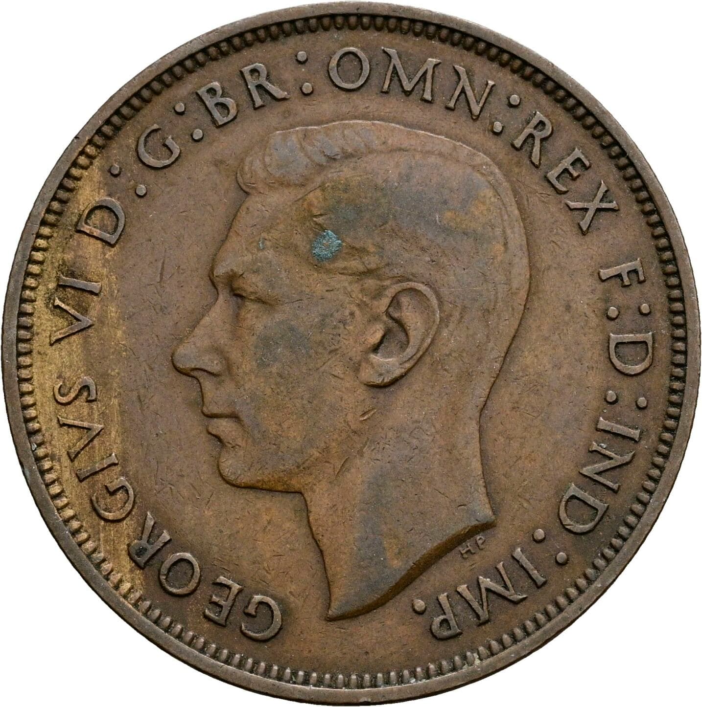 One Penny Georg VI. (1936-1952) 1946 – Vorderseite