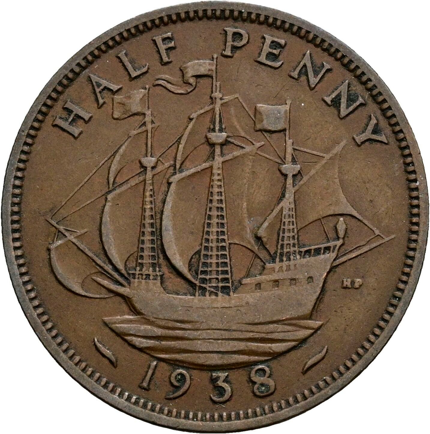 Half Penny Georg VI. (1936-1952) 1938 – Rückseite
