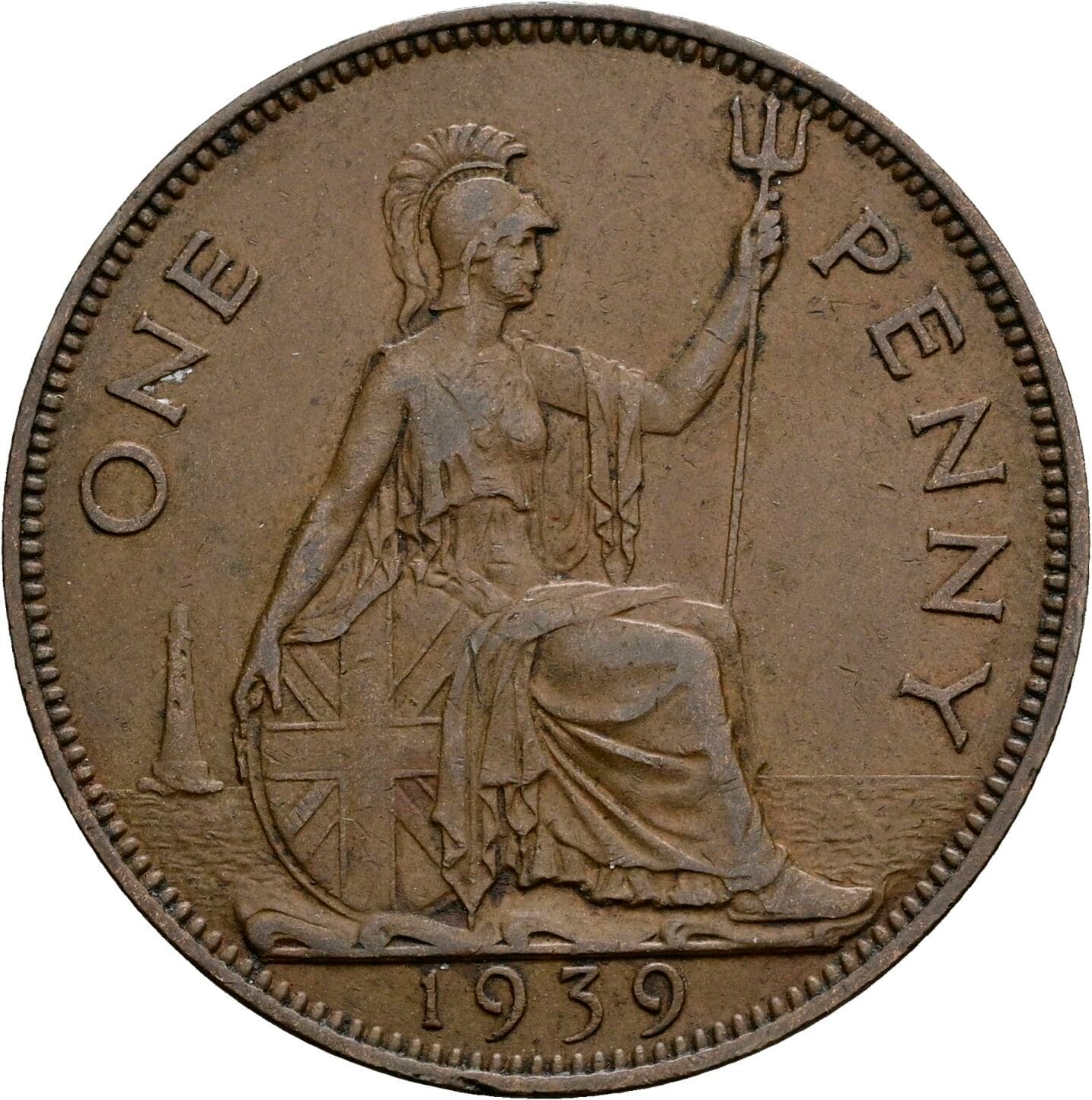 One Penny Georg VI. (1936-1952) 1939 – Rückseite