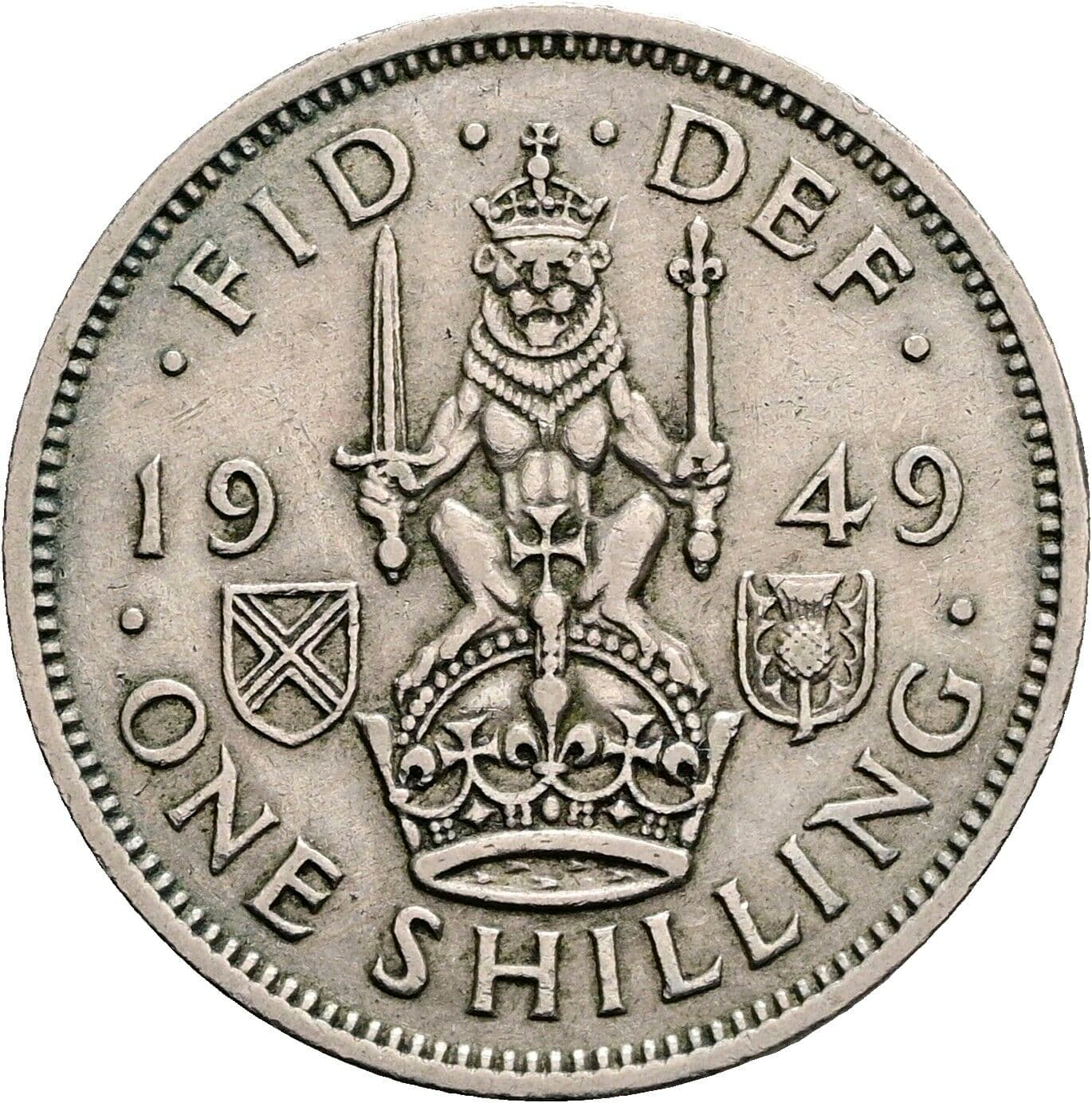 One Shilling Georg VI. (1936-1952) 1949 – Rückseite