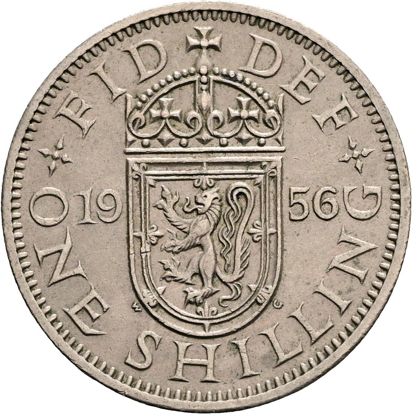 One Shilling Elisabeth II. 1952-2022 1956 – Rückseite