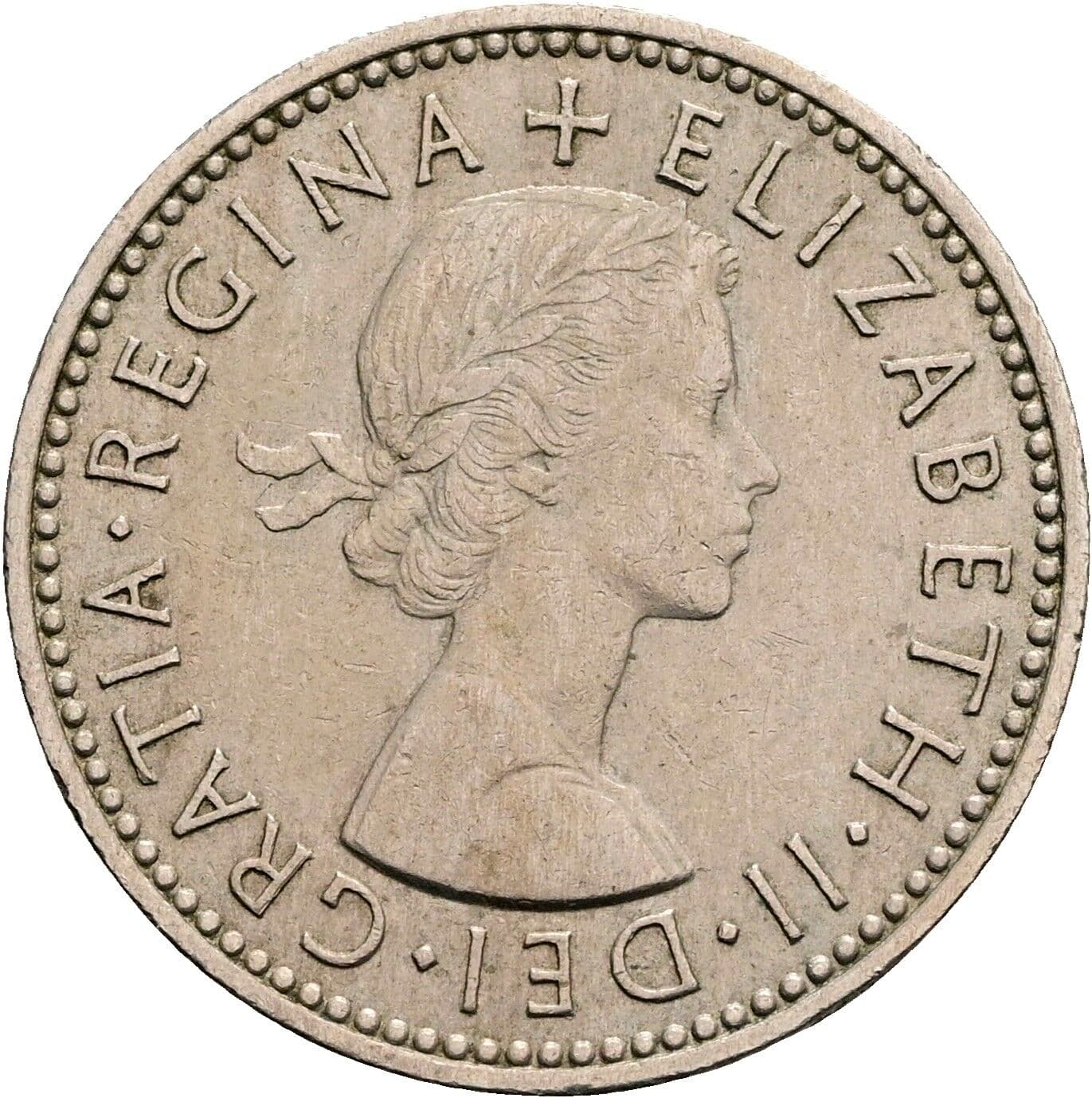 One Shilling Elisabeth II. 1952-2022 1956 – Vorderseite