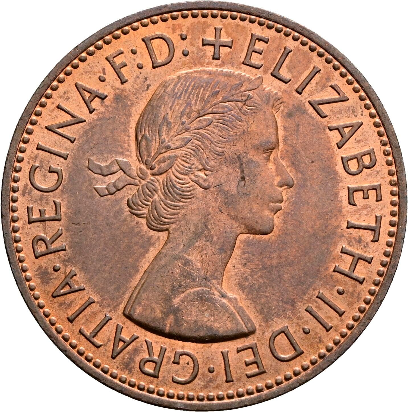 One Penny Elisabeth II. 1952-2022 1963 – Vorderseite