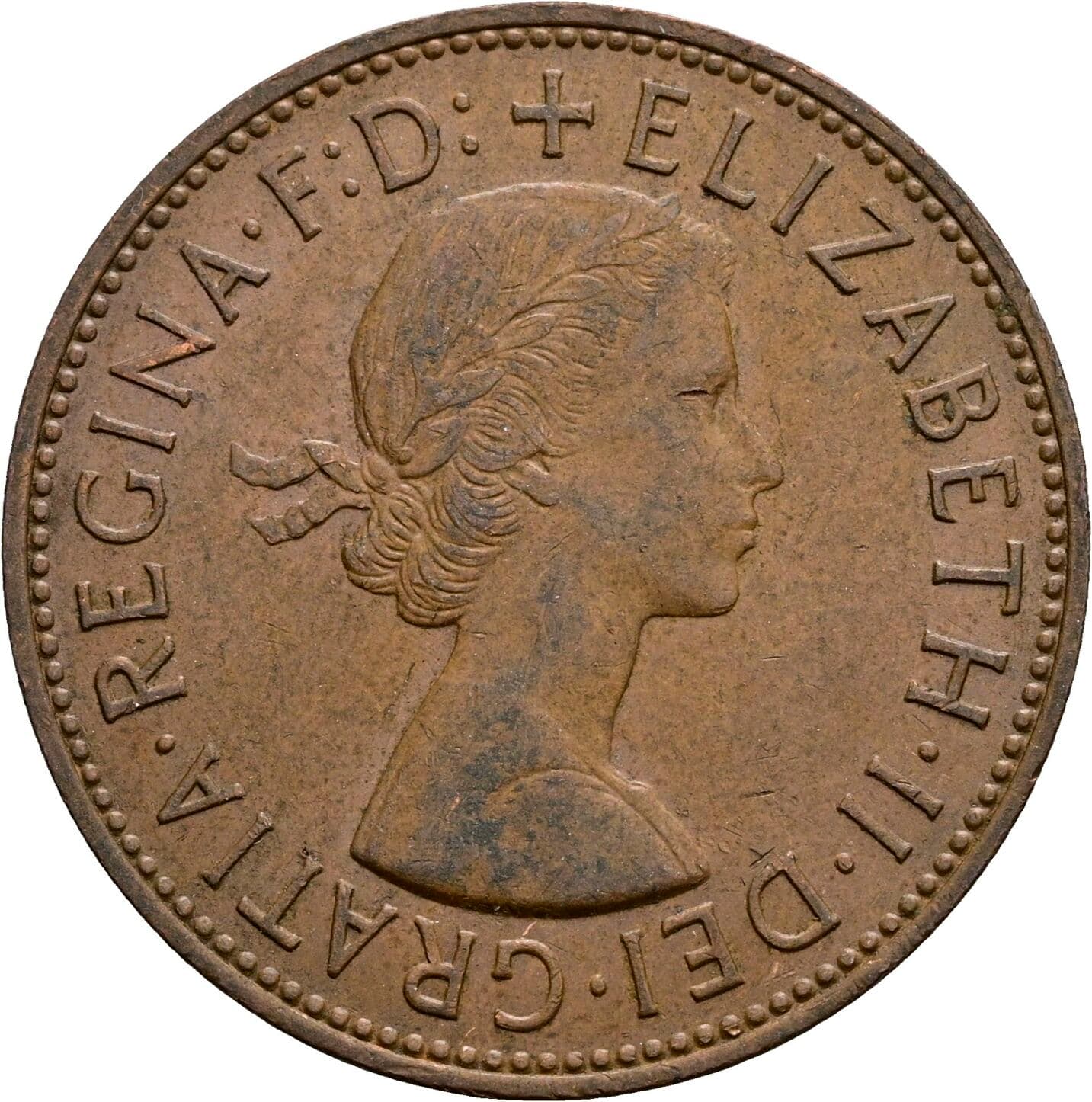 One Penny Elisabeth II. 1952-2022 1967 – Vorderseite