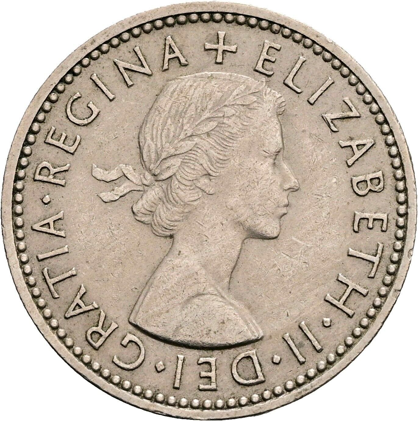 One Shilling Elisabeth II. 1952-2022 1960 – Vorderseite