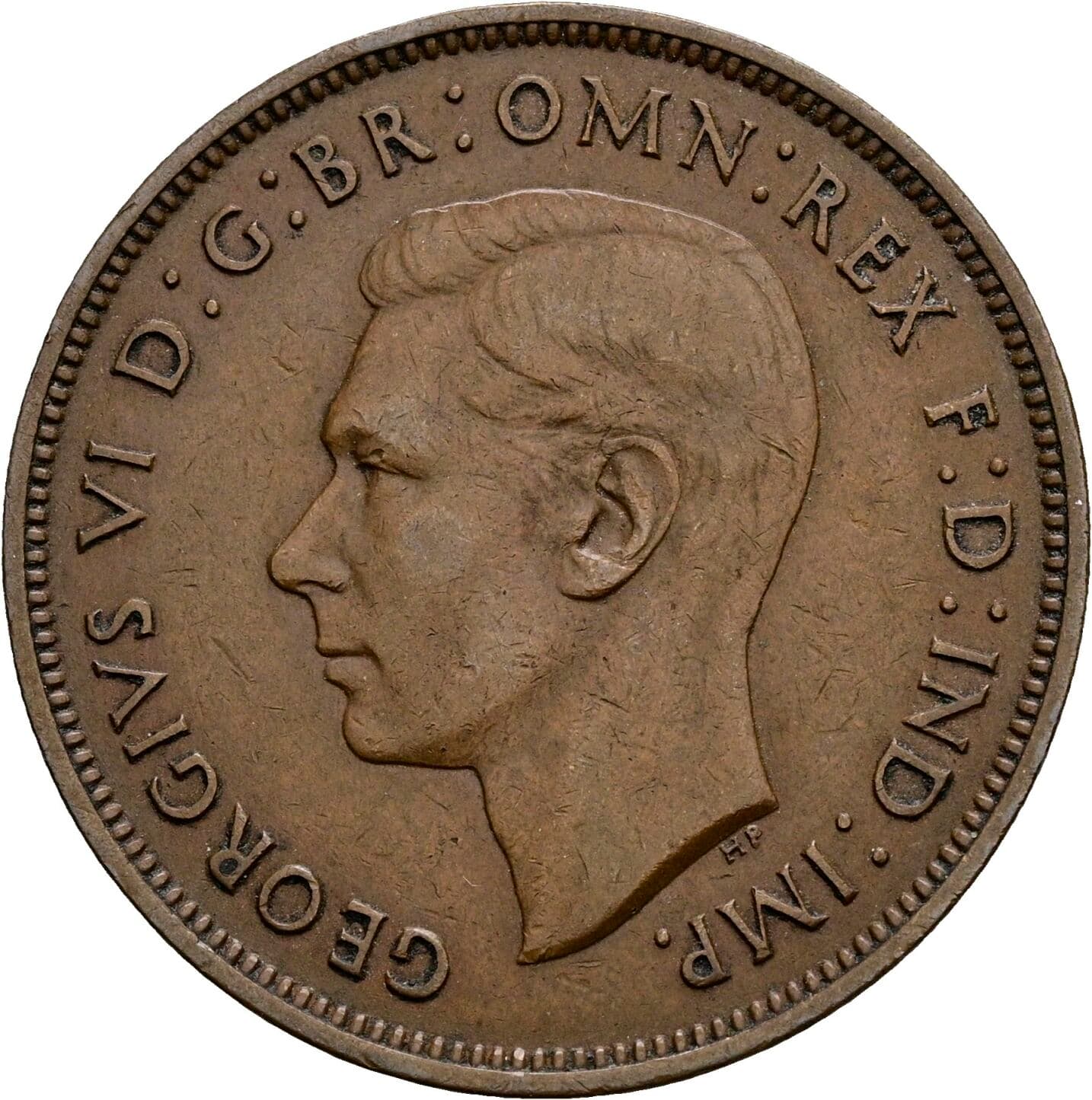 One Penny Georg VI. (1936-1952) 1937 – Vorderseite
