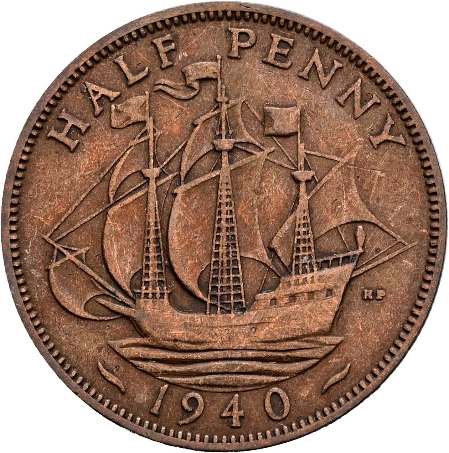 Half Penny Georg VI. (1936-1952) 1940 – Rückseite