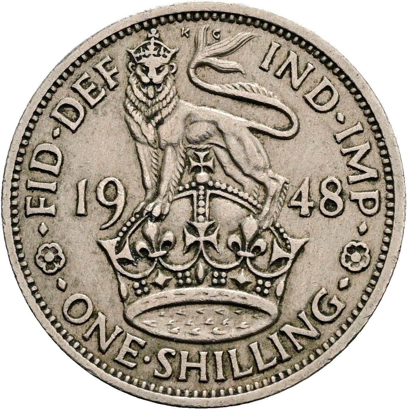 One Shilling Georg VI. (1936-1952) 1948 – Rückseite