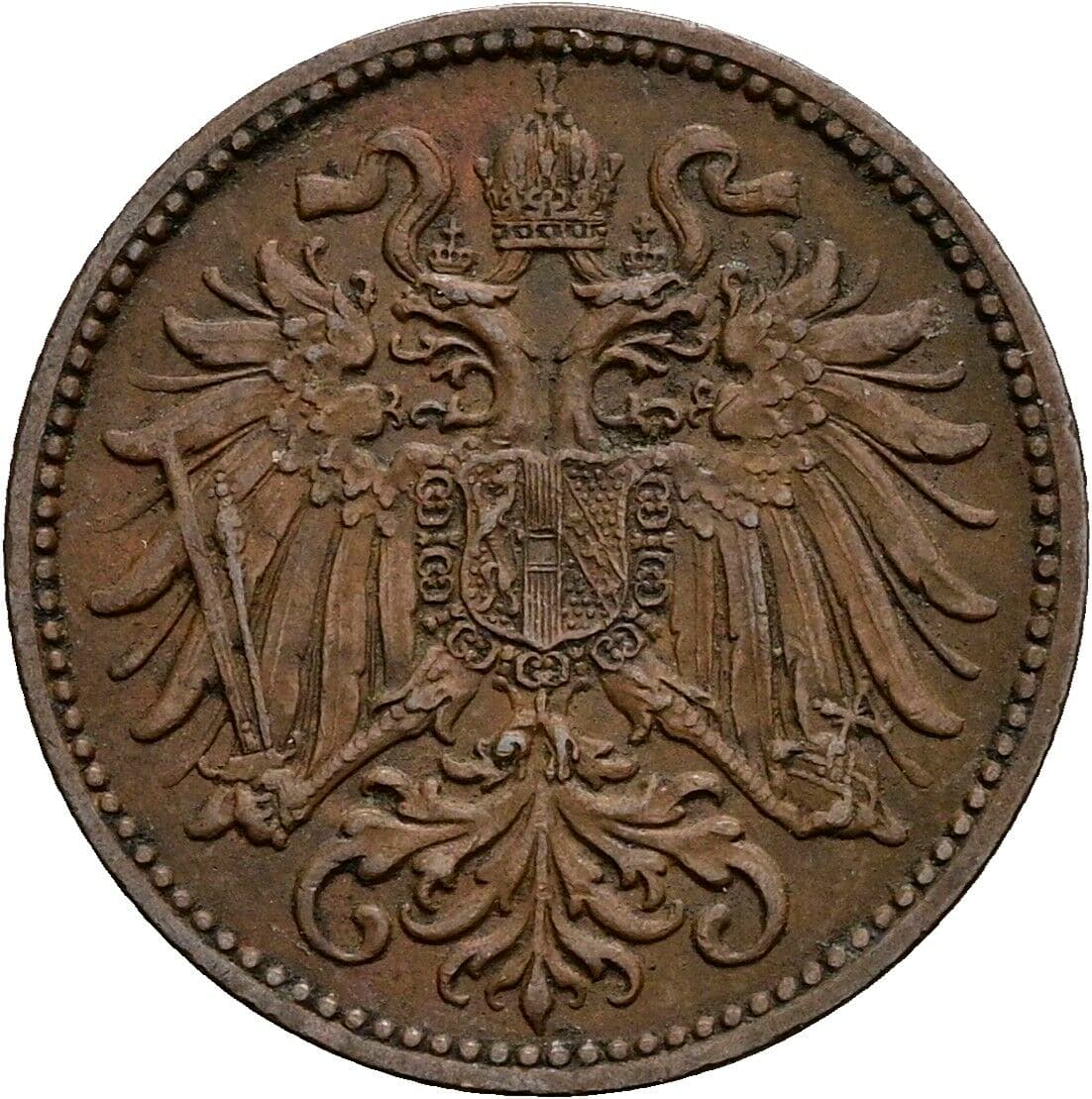 2 Heller Franz Joseph I. 1848-1916 1913 – Rückseite