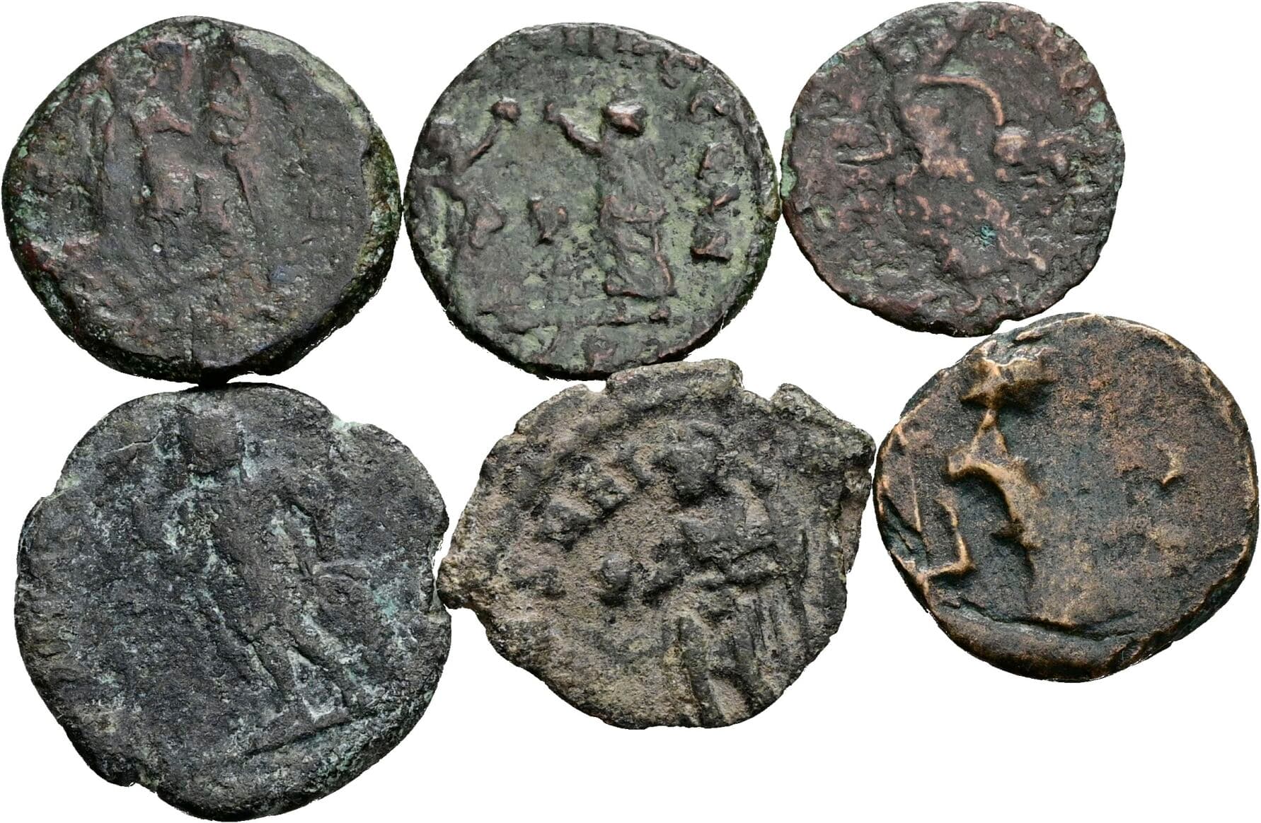 Lot 6 Stk. Bronzemünzen