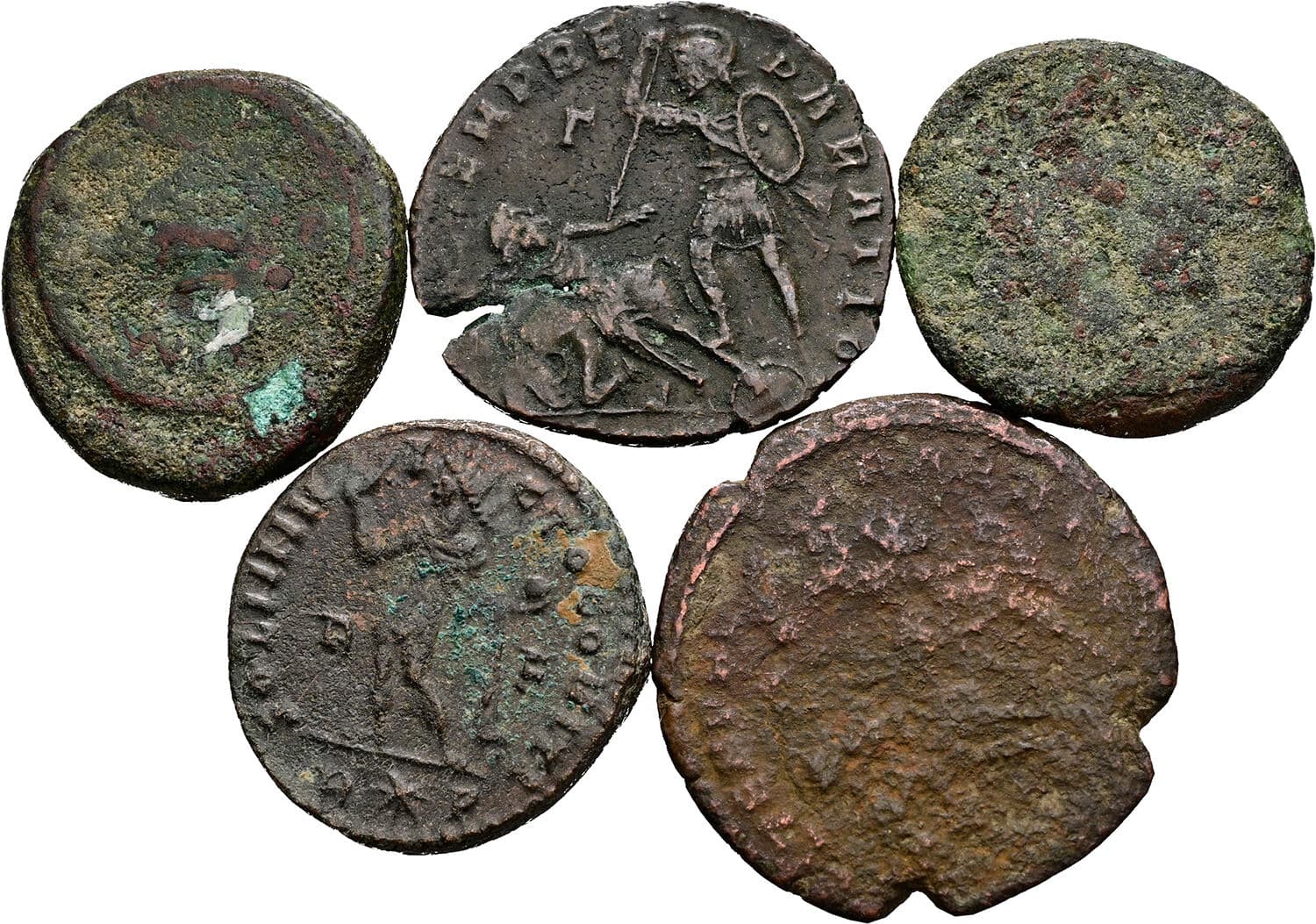 Lot 5 Stück Kleinmünzen – Rückseite