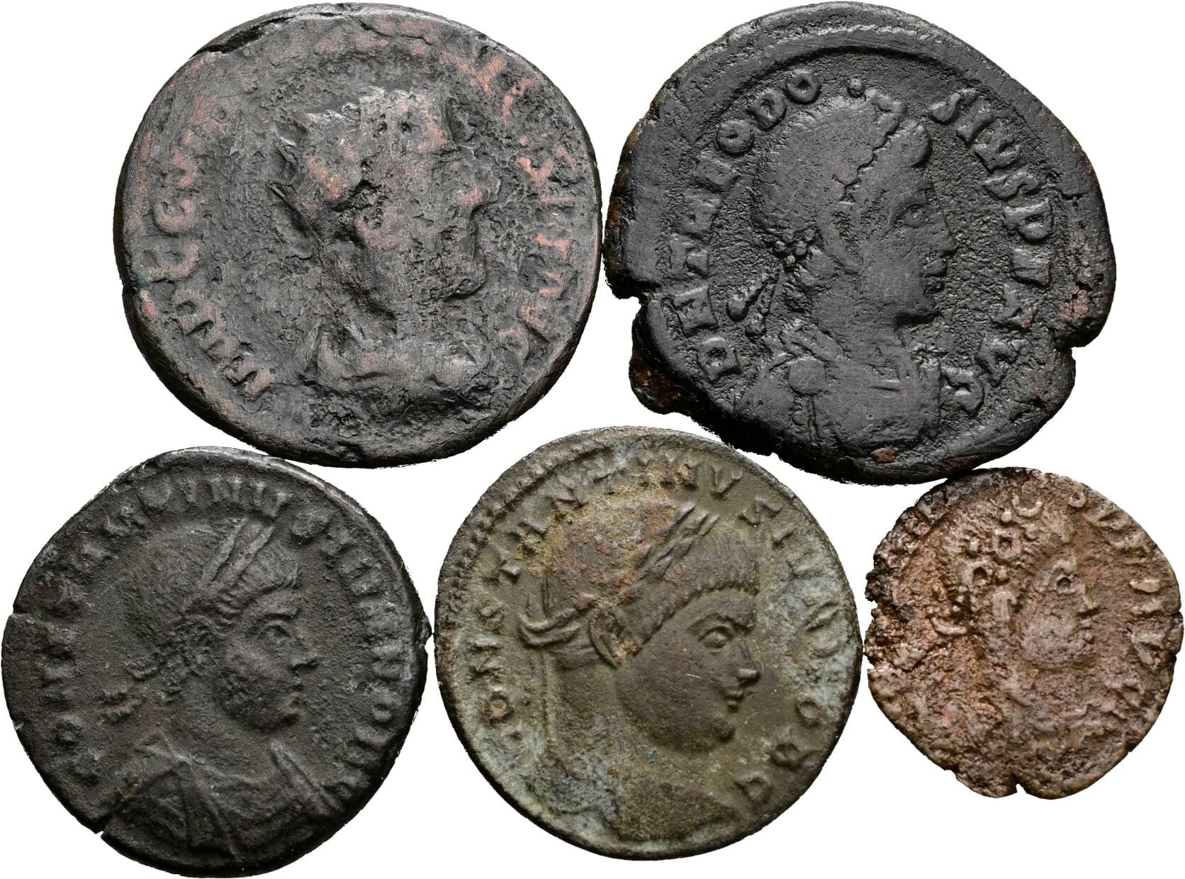Lot 5 Stück Kleinmünzen – Vorderseite