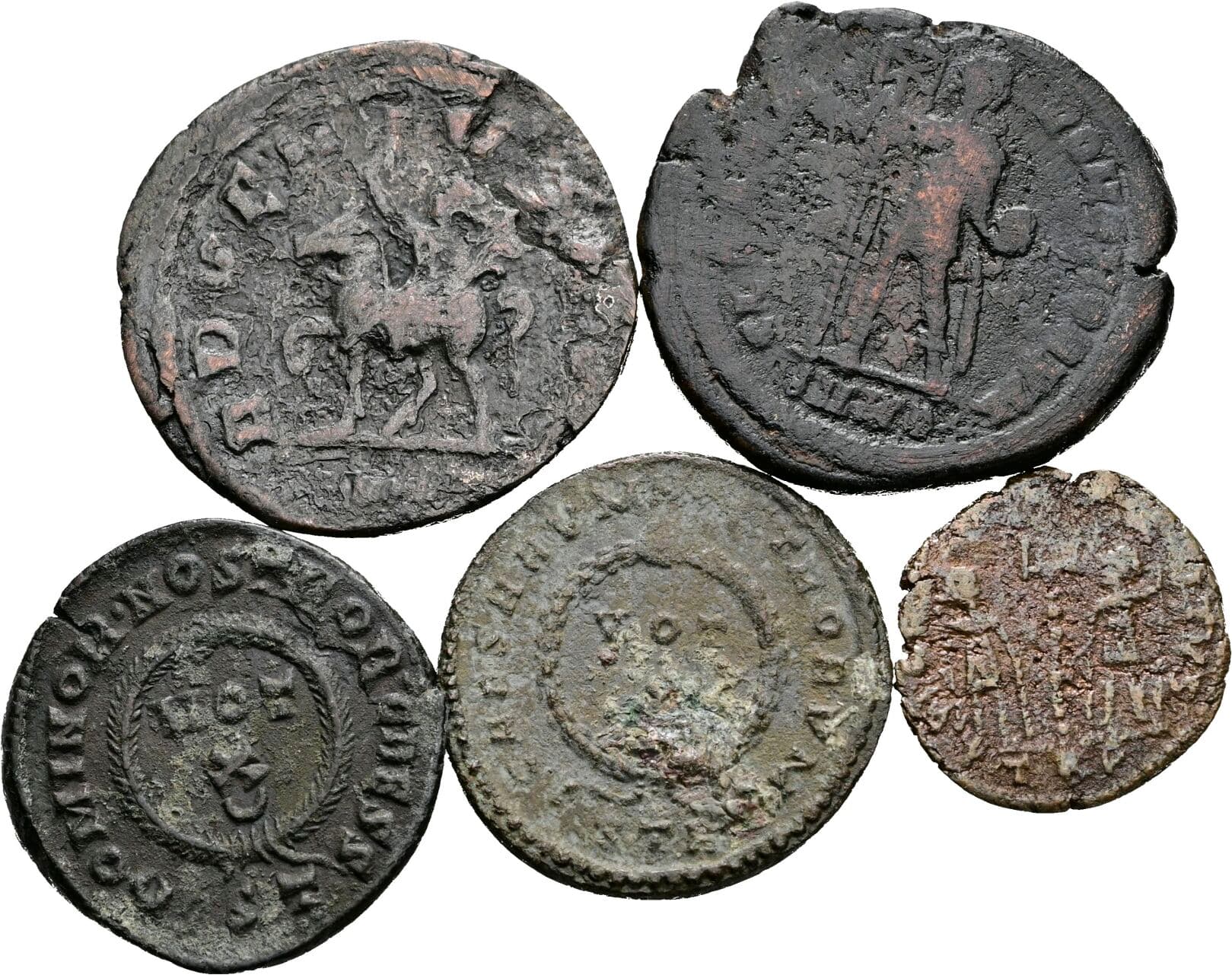 Lot 5 Stück Kleinmünzen – Rückseite