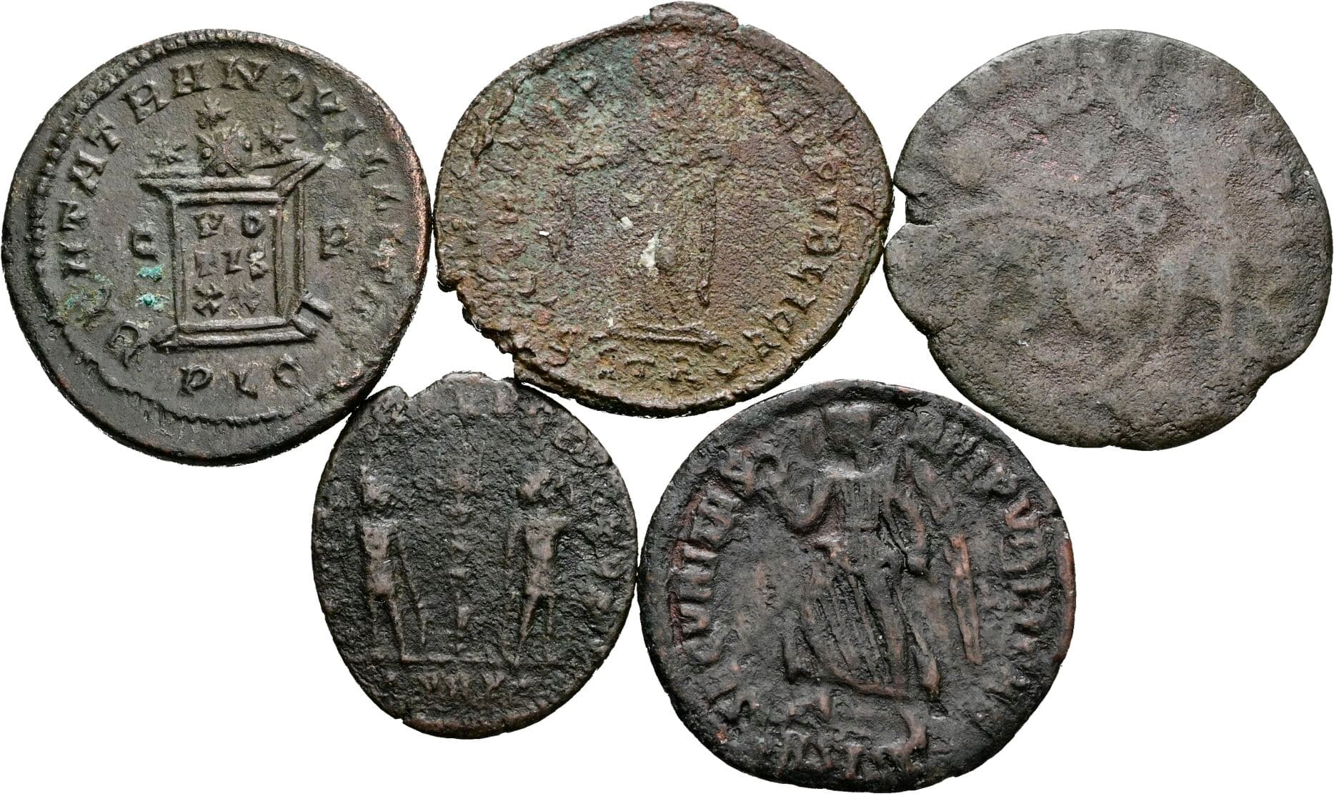 Lot 5 Stück Kleinmünzen – Rückseite