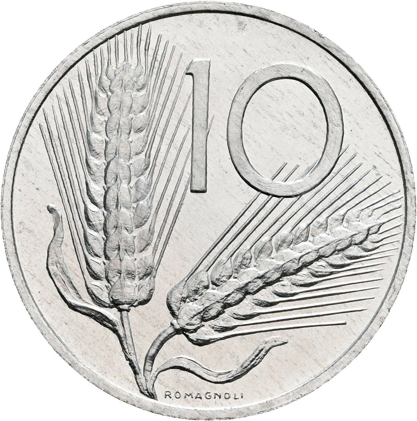 10 Lire 1970 – Vorderseite